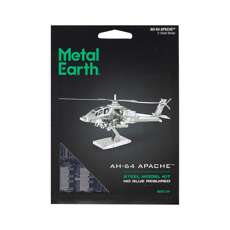 Metal Earth Boeing AH-64 Apache Model