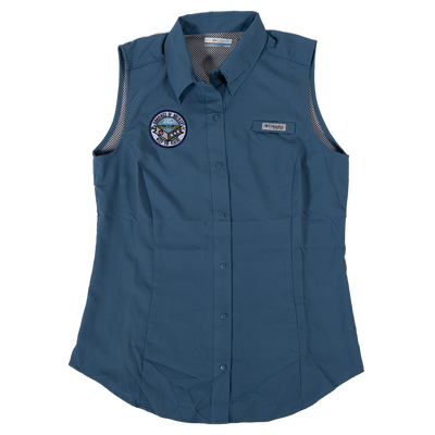 Warbirds Ladies' Sleeveless Button Down Shirt