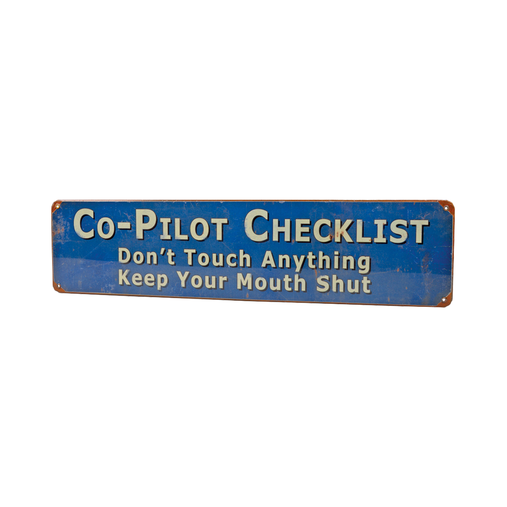 Co-Pilot Checklist Metal Sign – Shop EAA Merchandise