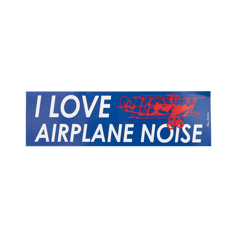 I Love Airplane Noise Bumper Sticker