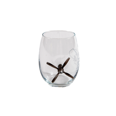 EAA Heritage BenShot Airplane Propeller Wine Glass