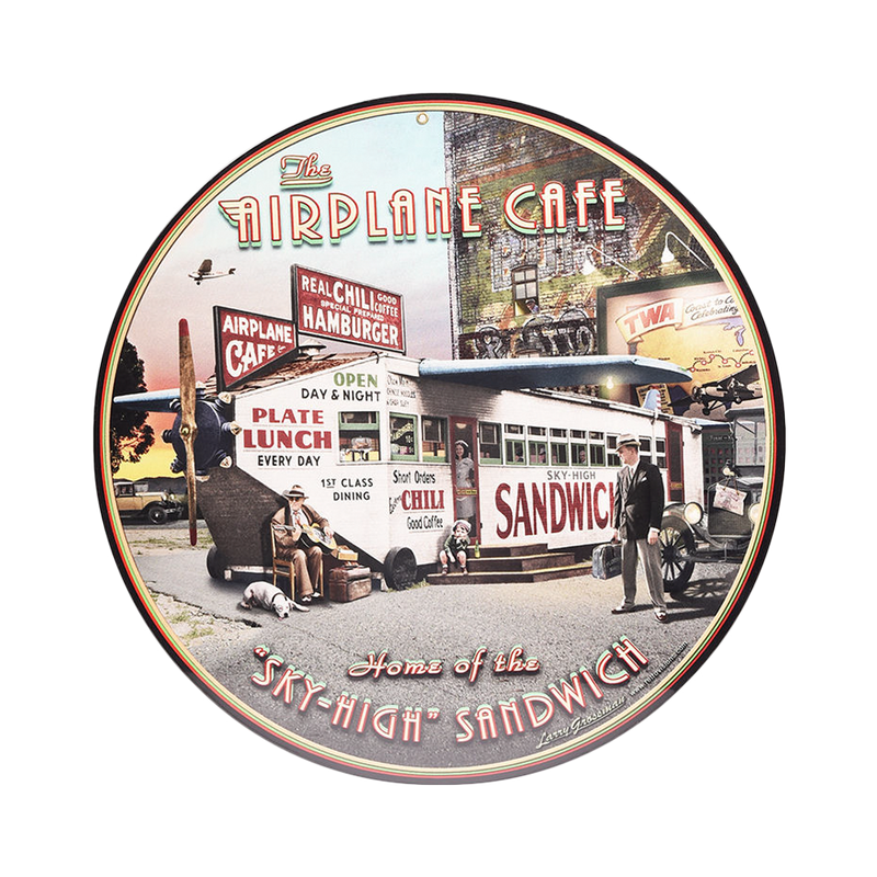 Airplane Cafe Vintage Metal Sign