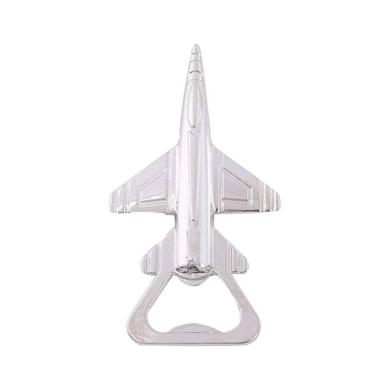 Silver Fighter Plane Bottle Opener