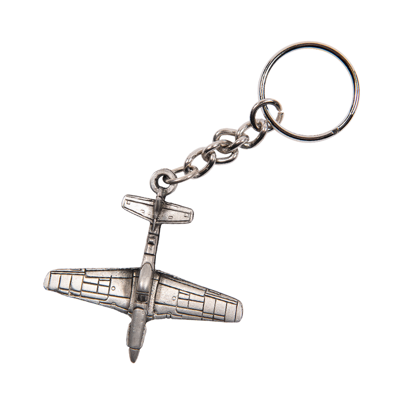 P-51 Mustang Pewter Keychain