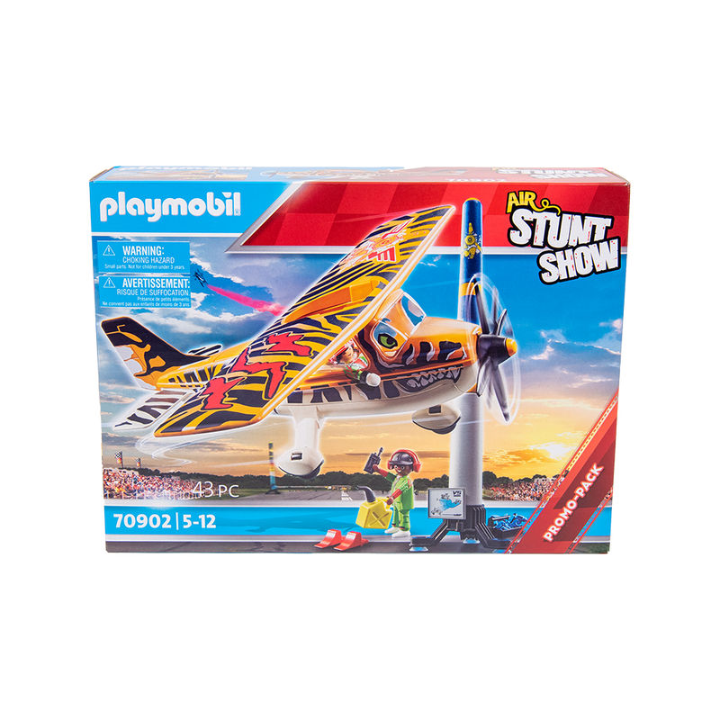  Playmobil Air Stunt Show Tiger Propeller Plane : Toys