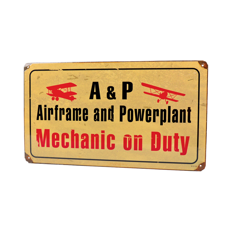 A & P Mechanic Metal Sign