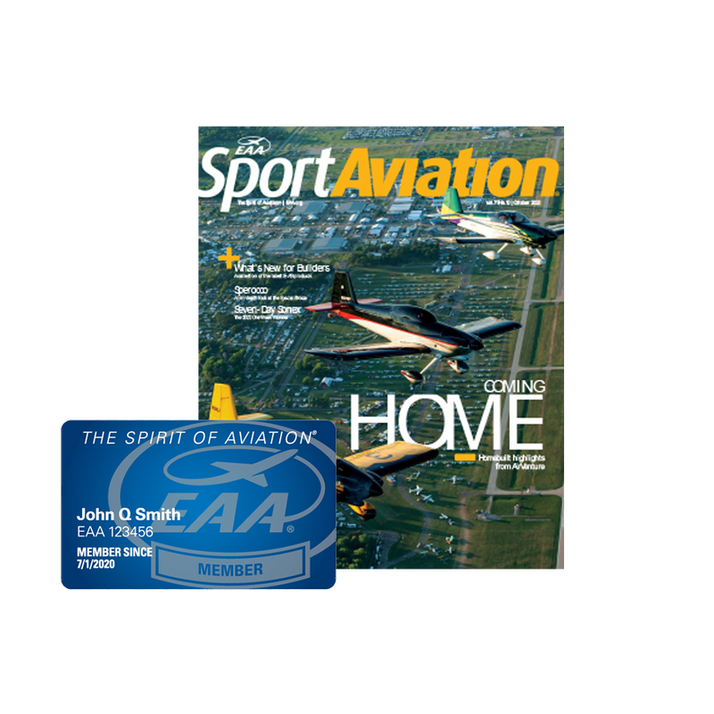 EAA Individual Membership with mailed Sport Aviation Magazine