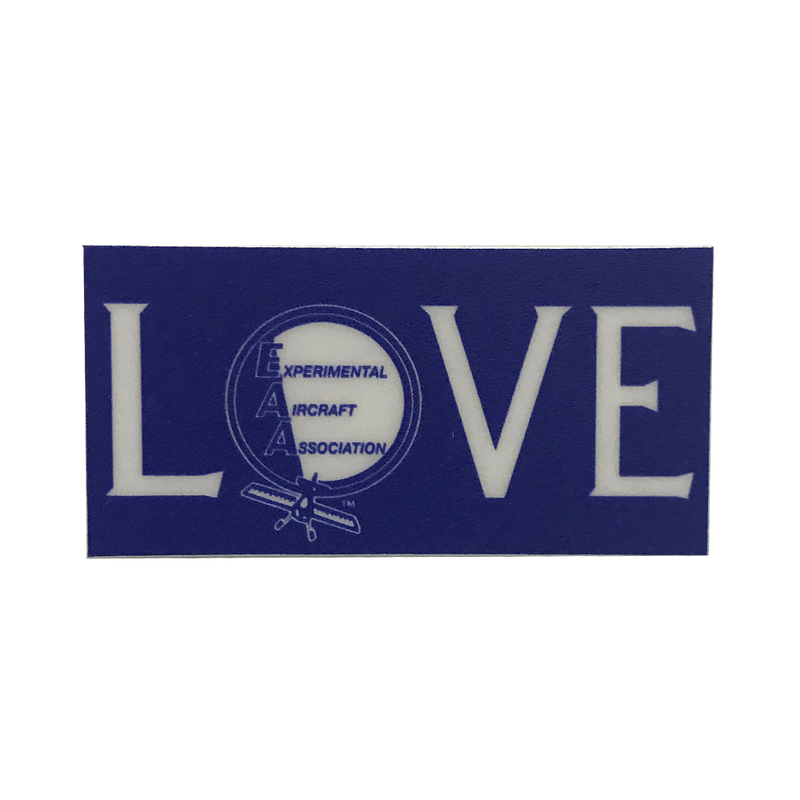 EAA Heritage LOVE Large Decal in Blue and White