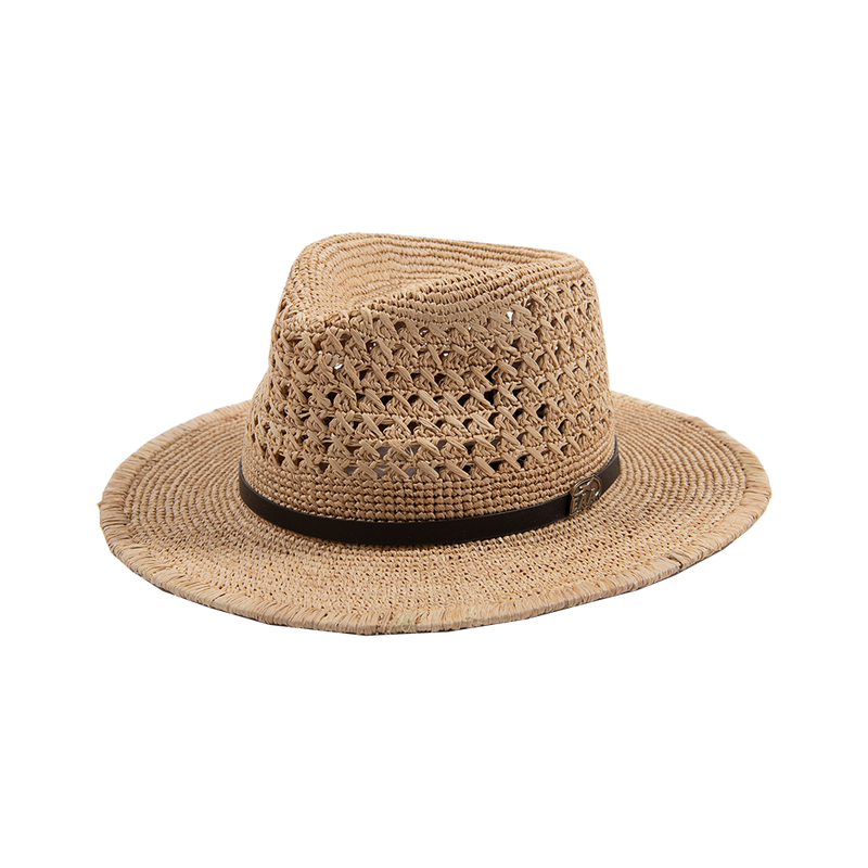 Hat Natural Leather Band EAA